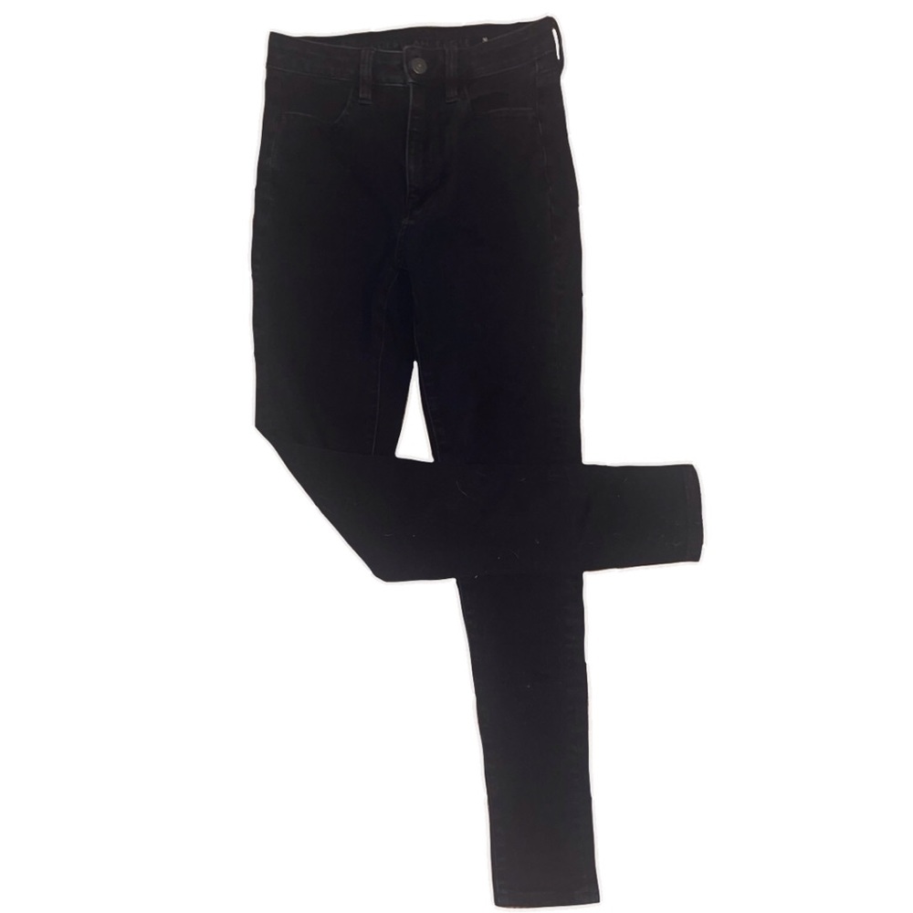 American Eagle Black Super Hi Rise Jeggings